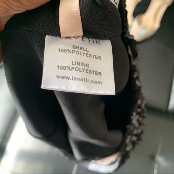 BLACK SEQUIN MINI DRESS - Picture 7 of 8